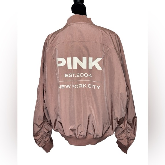 PINK Victoria's Secret Parachute Bomber Jacket Pink - Picture 4 of 15